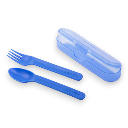 Picture of SUAVINEX CUTLERY SET WITH CASE BLUE